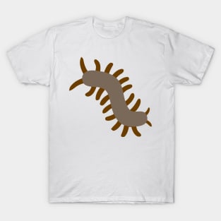 Earthworm Centipede Emoticon T-Shirt